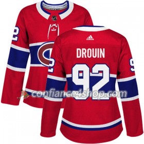 Adidas Maillot de Hockey Montreal Canadiens Jonathan Drouin 92 2017-2018 Rouge Authentic - Femme